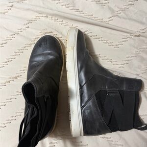 Yellow Box Black High-Top Slip-On Women's Sneakers